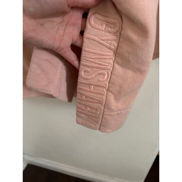 Gymshark Activewear Sweatshirt Women's Medium Pink Long Top Funnel Neck - Picture 9 of 10